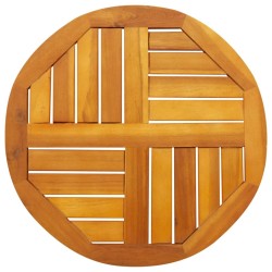 Dessus de table Ø50x2 cm rond bois massif d'acacia 642224642224
