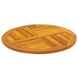 Dessus de table Ø50x2 cm rond bois massif d'acacia 642224642224