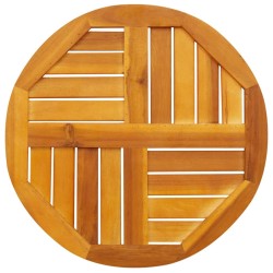 Dessus de table Ø50x2 cm rond bois massif d'acacia 642224642224