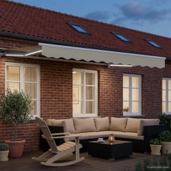 Auvent rétractable électrique Crème et Blanc 3,5 x 2,5 m 642228642228