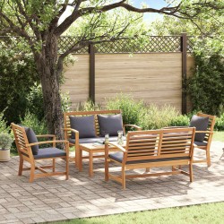 Ensemble de canapé de jardin 5 pcs Naturel Bois de teck massif 642229642229