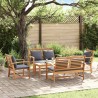 Ensemble de canapé de jardin 5 pcs Naturel Bois de teck massif 642229642229
