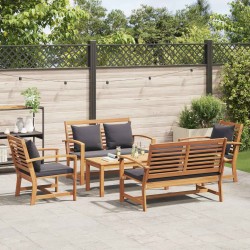 Ensemble de canapé de jardin 5 pcs Naturel Bois de teck massif 642229642229