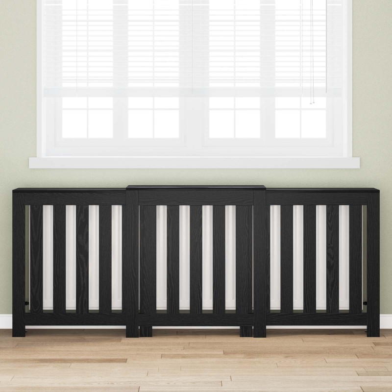 Cache-Radiateur Chêne noir 205 x 21,5 x 83,5 cm 642233642233