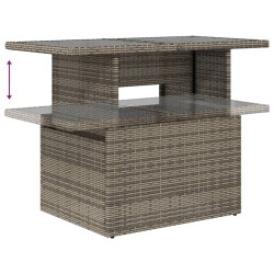 Ensemble de canapé de jardin 5 pcs avec coussins gris résine tressée 642241642241