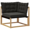 Ensemble de canapés d'extérieur 4 pcs Blanc et noir 642246642246