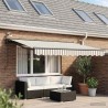Auvent rétractable électrique Gris clair et blanc 3 x 2,5 m 642251642251