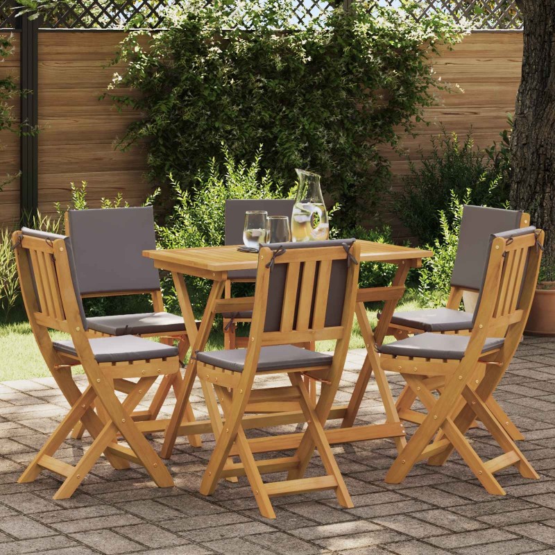 Chaises de bistrot d'extérieur 6 pcs Gris foncé 38 x 46 x 85 cm 642258642258