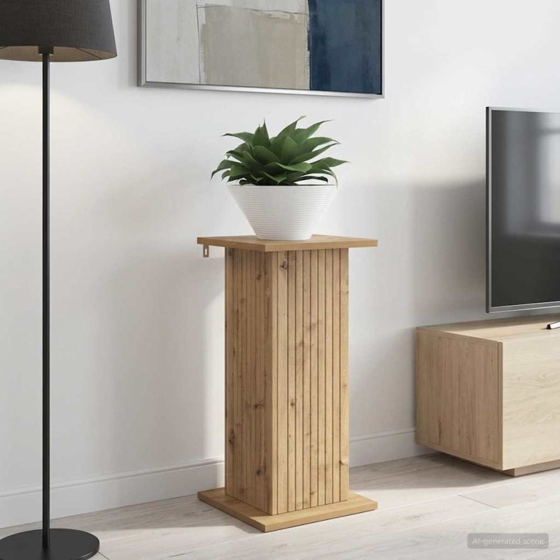 Support de Plante 2 pc Chêne artisanal 30,5 x 30 x 60,5 cm 642262642262