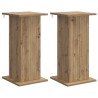 Support de Plante 2 pc Chêne artisanal 30,5 x 30 x 60,5 cm 642262642262