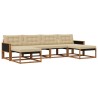 Ensemble de canapés d'extérieur 6 pcs Naturel et Beige 642267642267