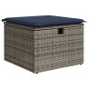 Ensemble de canapé de jardin 6 pcs avec coussins gris résine tressée 642286642286