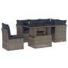 Ensemble de canapé de jardin 6 pcs avec coussins gris résine tressée 642291642291