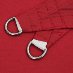Voile d'ombrage rouge 7 x 5 x 5 m 100 % polyester Oxford 642303642303
