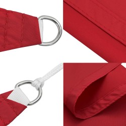 Voile d'ombrage rouge 7 x 5 x 5 m 100 % polyester Oxford 642303642303