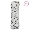 Corde de bateau 15 m 1 Blanc et noir Polyester 642308642308