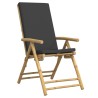 Chaises inclinables de jardin pliantes lot de 6 coussins bambou 642309642309