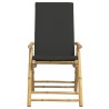 Chaises inclinables de jardin pliantes lot de 6 coussins bambou 642309642309
