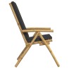 Chaises inclinables de jardin pliantes lot de 6 coussins bambou 642309642309
