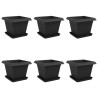 Pots de plantes 6 pcs Noir 43 x 43 x 33,5 cm Plastique 642319642319