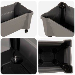 Pot Calypso avec roues Gris 79 x 35 x 33 cm PP 642328642328