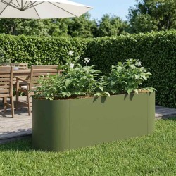 Jardin surélevé Vert olive 120 x 40 x 40 cm 642332642332