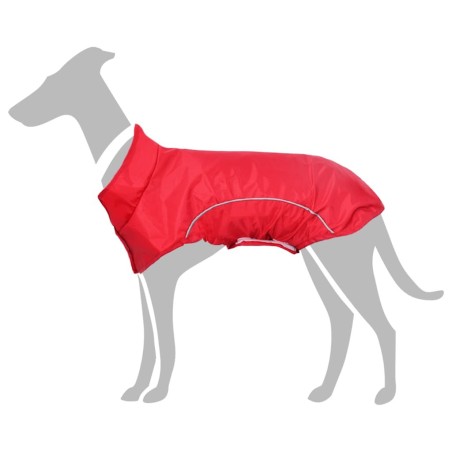 Imperméable pour chien avec bandes réfléchissantes en polyester rouge taille 2XL 642333642333