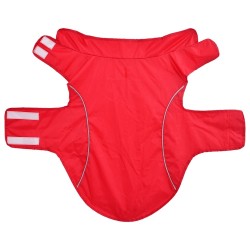 Imperméable pour chien avec bandes réfléchissantes en polyester rouge taille 2XL 642333642333