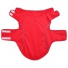 Imperméable pour chien avec bandes réfléchissantes en polyester rouge taille 2XL 642333642333