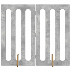 Clôture pliable pour animaux 2 pcs Gris Béton Bois d’ingénierie 642334642334