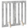 Clôture pliable pour animaux 2 pcs Gris Béton Bois d’ingénierie 642334642334