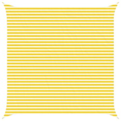 Voile d'ombre Jaune et blanc 5 x 5 m 100 % polyester Oxford 642342642342