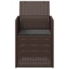 Chaises de jardin salle à manger 2 pcs Marron et anthracite PP 642344642344