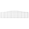 Paniers à gabions arqués 4 pcs 400x50x80/100 cm Fer galvanisé 642345642345