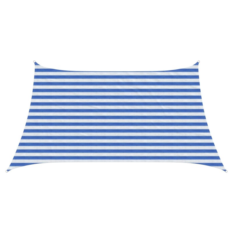 Voile d'ombre Bleu et Blanc 3 / 4 x 2 m HDPE 642354642354