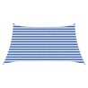 Voile d'ombre Bleu et Blanc 3 / 4 x 2 m HDPE 642354642354