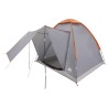 Tente de camping Gris et orange 2 personnes Polyester et Acier 642357642357