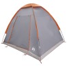 Tente de camping Gris et orange 2 personnes Polyester et Acier 642357642357