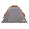 Tente de camping Gris et orange 2 personnes Polyester et Acier 642357642357