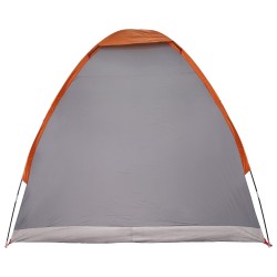 Tente de camping Gris et orange 2 personnes Polyester et Acier 642357642357