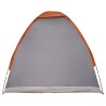 Tente de camping Gris et orange 2 personnes Polyester et Acier 642357642357