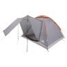 Tente de camping Gris et orange 4 personnes Polyester et Acier 642358642358