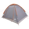 Tente de camping Gris et orange 4 personnes Polyester et Acier 642358642358