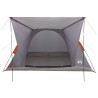 Tente de camping Gris et orange 4 personnes Polyester et Acier 642358642358