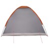 Tente de camping Gris et orange 4 personnes Polyester et Acier 642358642358