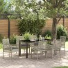 Ensemble de salle à manger pour jardin 7 pcs Gris clair 642371642371