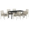 Ensemble de salle à manger pour jardin 7 pcs Gris clair 642371642371