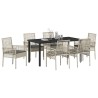 Ensemble de salle à manger pour jardin 7 pcs Gris clair 642371642371
