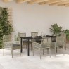 Ensemble de salle à manger pour jardin 7 pcs Gris clair 642371642371