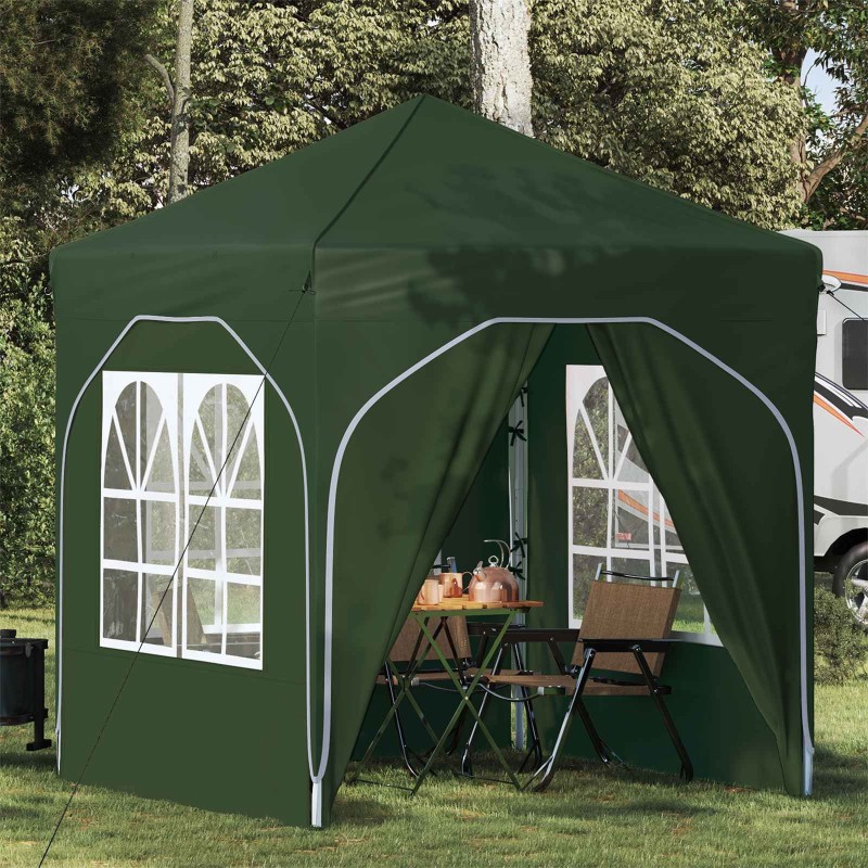 Tente de fête pop-up 192 x 192 x 245 cm Vert 642374642374